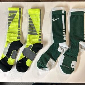 Lot of 2 Men’s Original Nike Hyper Elites Socks Large
